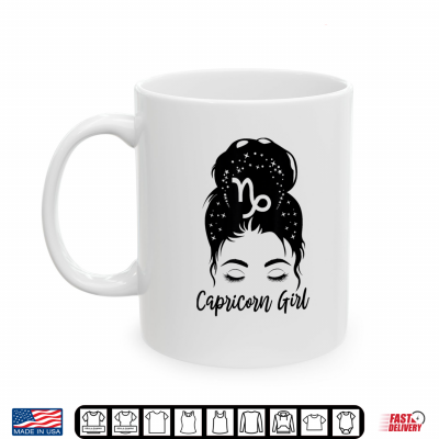 Capricorn Messy Bun Zodiac Symbol Birthday Shirt 3 Mug Capricorn Messy Bun Zodiac Symbol Birthday Shirt
