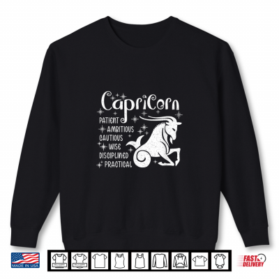 Capricorn Personality Traits Cute Zodiac Astrology Shirt 2 Sweatshirt Capricorn Personality Traits Cute Zodiac Astrology Shirt