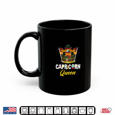 Mug Capricorn Queen African Pride Zodiac Sign Crown Shirt