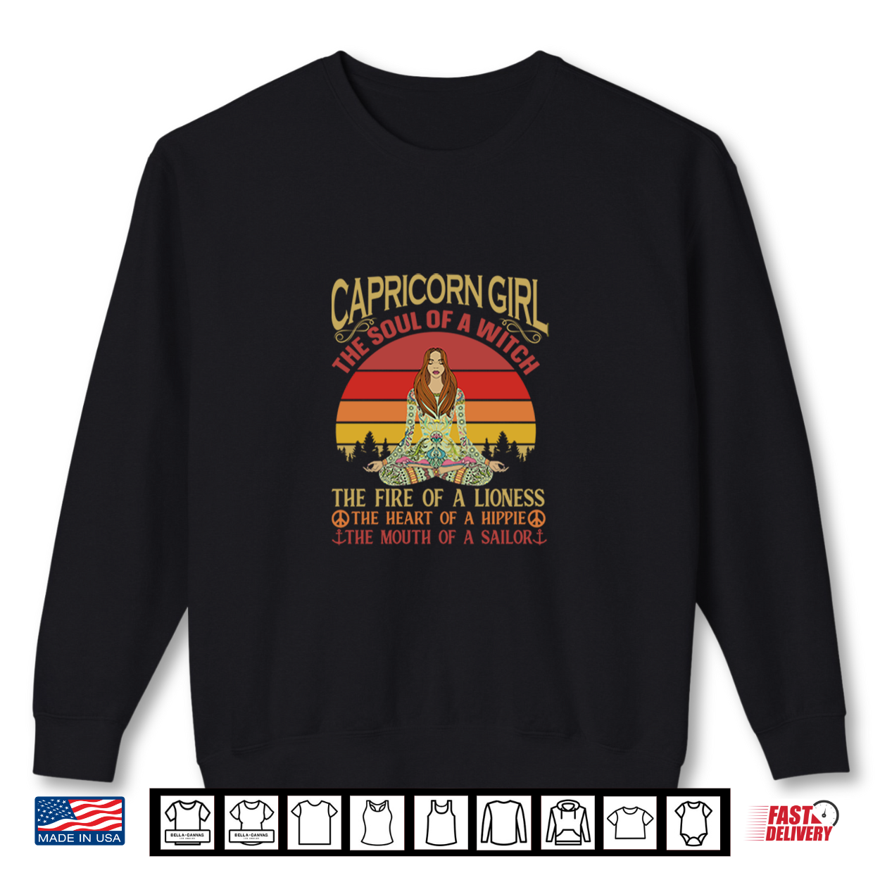 Capricorn Zodiac Funny Astrology Yoga Retro Vintage Shirt