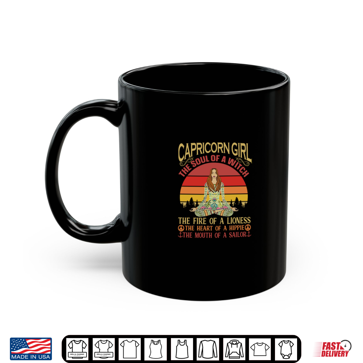 Capricorn Zodiac Funny Astrology Yoga Retro Vintage Shirt