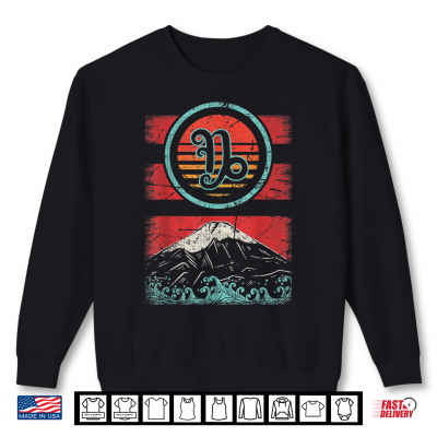 Sweatshirt Capricorn Zodiac Sign Retro Birthday Astrology Gift Shirt