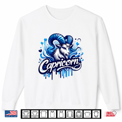 Sweatshirt Capricorn Zodiac Symbol Horoscope Astrology Birthday Shirt