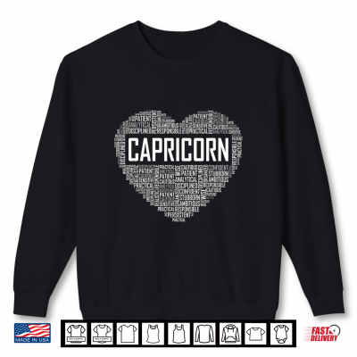 Sweatshirt Capricorn Zodiac Traits Horoscope Astrology Sign Gift Heart Shirt