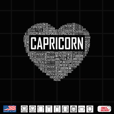 Design Capricorn Zodiac Traits Horoscope Astrology Sign Gift Heart Shirt