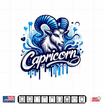 Design Capricorn Zodiac Symbol Horoscope Astrology Birthday Shirt