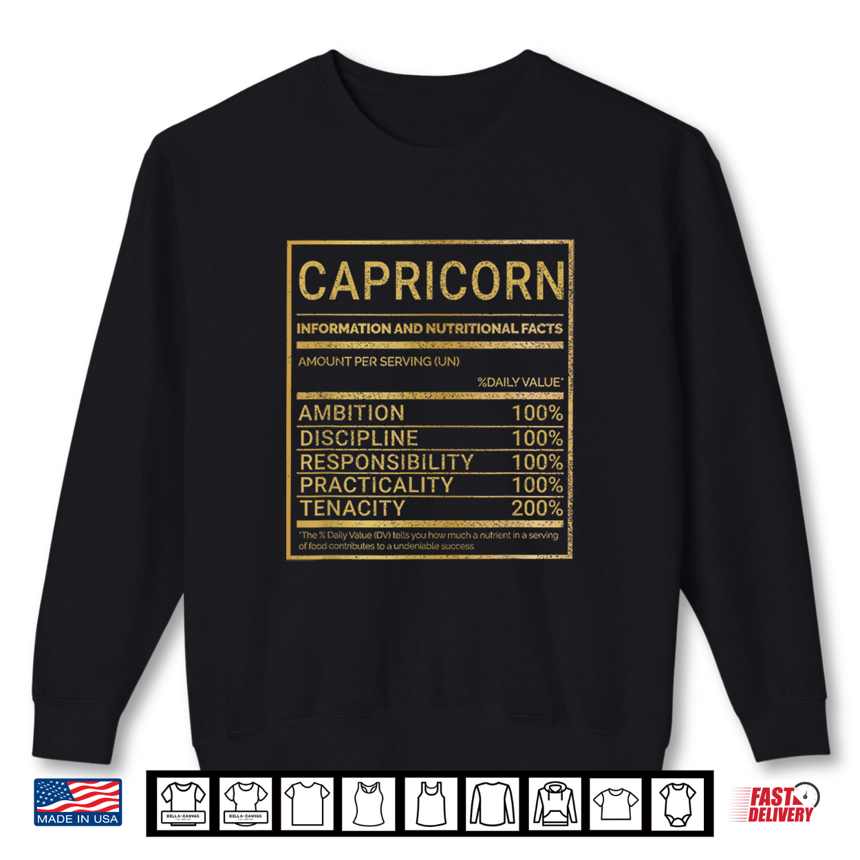 Funny Capricorn Zodiac Astrology Horoscope Nutritional Facts Shirt Funny Capricorn Zodiac Astrology Horoscope Nutritional Facts Shirt