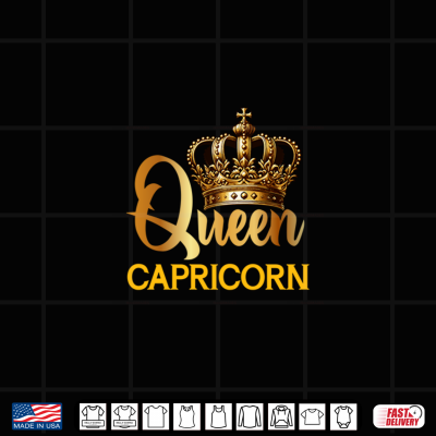 Design Queen Capricorn Goat Zodiac Sign Crown Shirt