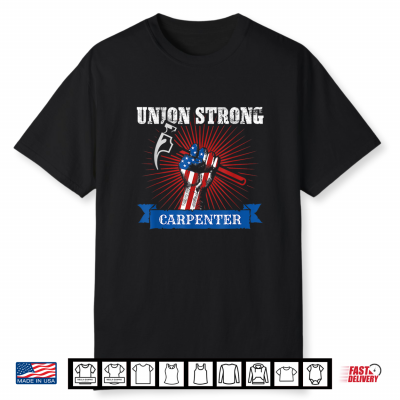American Flag Of A Carpenter Worker Union For Labor Day Shirt