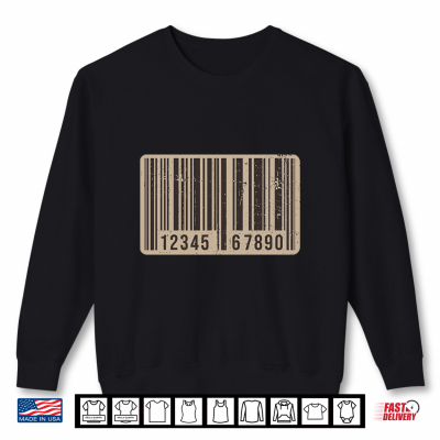 Sweatshirt Barcode UPC Universal Product Code Cashier Retail Worker Shirt
