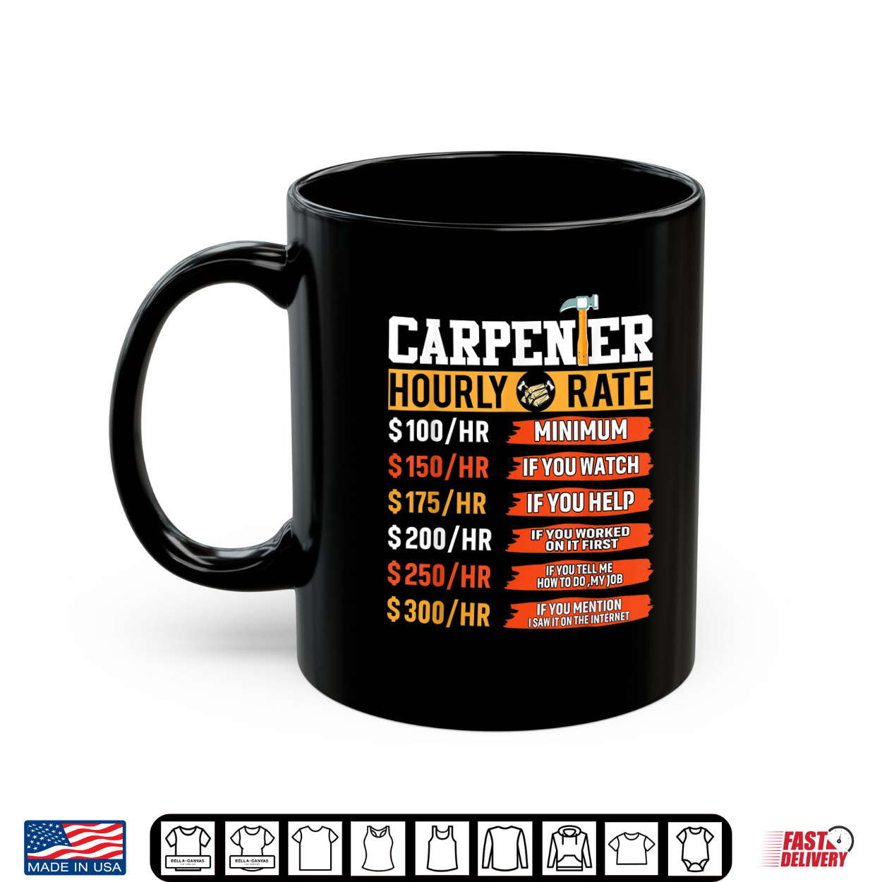 Carpenter Hourly Rate Funny Fathers Day Carpenter Labor Shirt Carpenter Hourly Rate Funny Fathers Day Carpenter Labor Shirt
