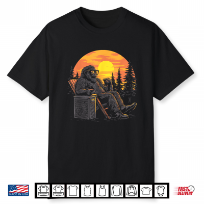 Hvac Technician Retro Bigfoot Sasquatch Tech Shirt