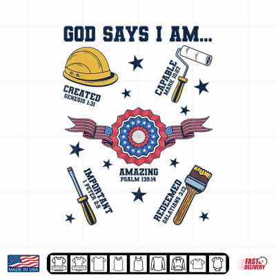 Design God Says I Am Labor Day Lover Christian Shirt