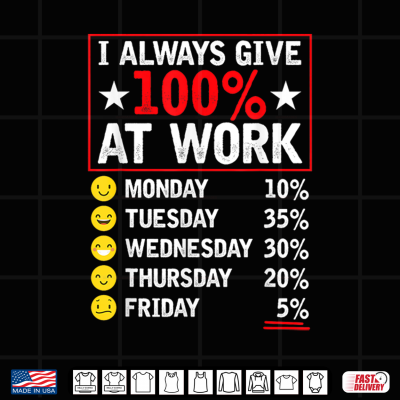 Design I Always Give 100 Percent At Work Labor Day Union Workers Shirt