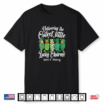 Labor And Delivery Lucky Charm Nurse Shamrock St Patrick Day Shirt