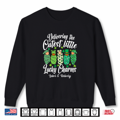 Sweatshirt Labor And Delivery Lucky Charm Nurse Shamrock St Patrick Day Shirt