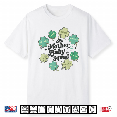 Mother Baby Squad Groovy Paddys Neonatal Nurse Patricks Day Shirt