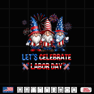 Design Funny Gnomes Gnomies Happy Labor Day Party American Flag Shirt