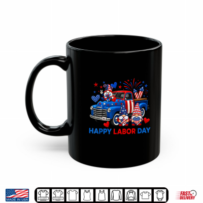 Mug Happy Labor Day Fireworks American Flag And Funny Gnomes Shirt