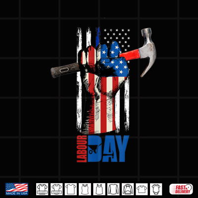 Design Happy Labor Day Proud Worker Fist With American Flag Shirt
