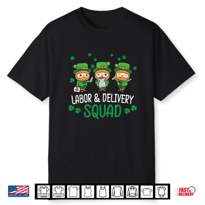 Labor And Delivery Nurse Squad Leprechauns St Patricks Day Shirt
