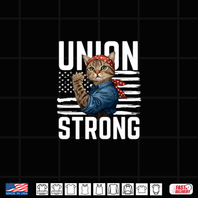 Union Strong Cat Usa Flag Labor Day Patriotic And Cat Lover Shirt 3 Design Union Strong Cat USA Flag Labor Day Patriotic And Cat Lover Shirt