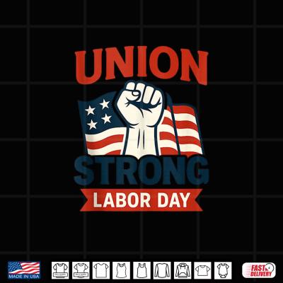 Design Union Strong Labor Day Patriotic Fist Graphic Shirt