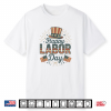 Vintage Happy Labor Day Patriotic American Flag Tee Shirt