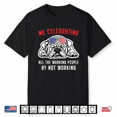 Funny Dog Labor Day Labor Day Flag French Bulldog Pug Shirt