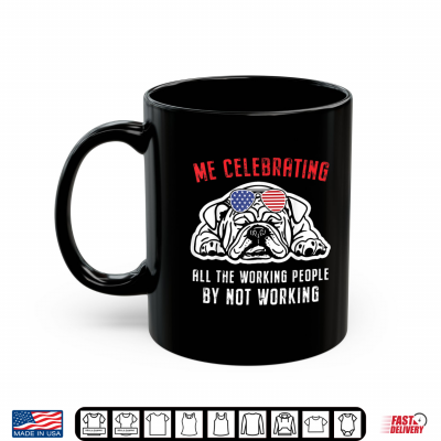 Mug Funny Dog Labor Day Labor Day Flag French Bulldog Pug Shirt