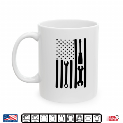 Mug Labor Day 2019 American Flag Screwdriver Wrench Funny Gift Shirt
