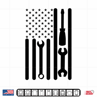Design Labor Day 2019 American Flag Screwdriver Wrench Funny Gift Shirt