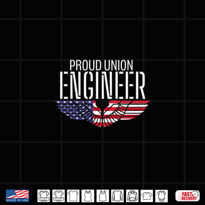 Design Patriotic Proud American Pro Trade Union Operating Engineer Shirt