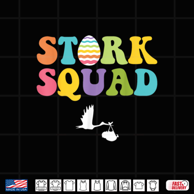 Design Stork Squad Egg Easter Day Labor And Delivery LD Nurse Shirt