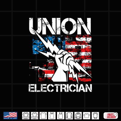 Design Union Electrician Labor Day Union Proud Electric Worker Shirt