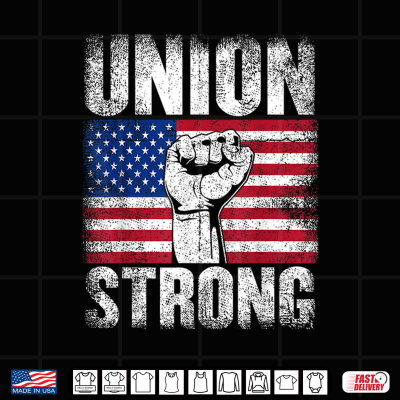 Design Union Strong USA Flag Labor Day Shirt