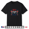 Womens Red Wine And Blue Fourth Of July Usa Flag Labor Memorial Day Shirt