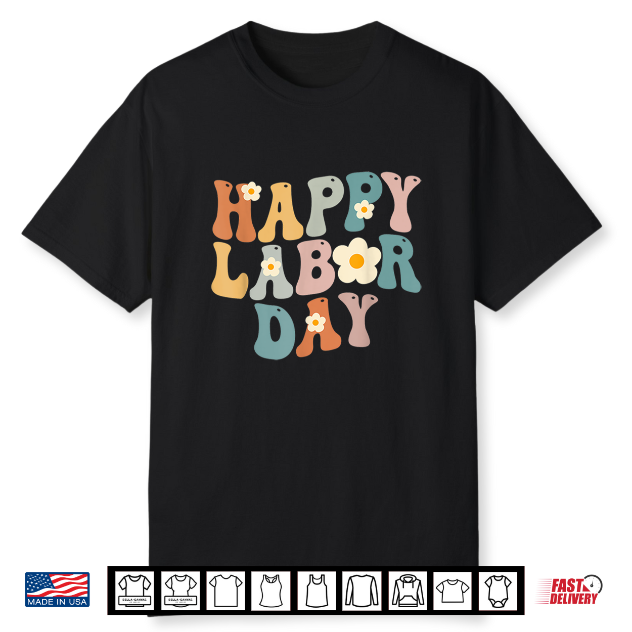 Happy Labor Day Groovy Vintage Funny Proud Labor Matching Shirt Happy Labor Day Groovy Vintage Funny Proud Labor Matching Shirt