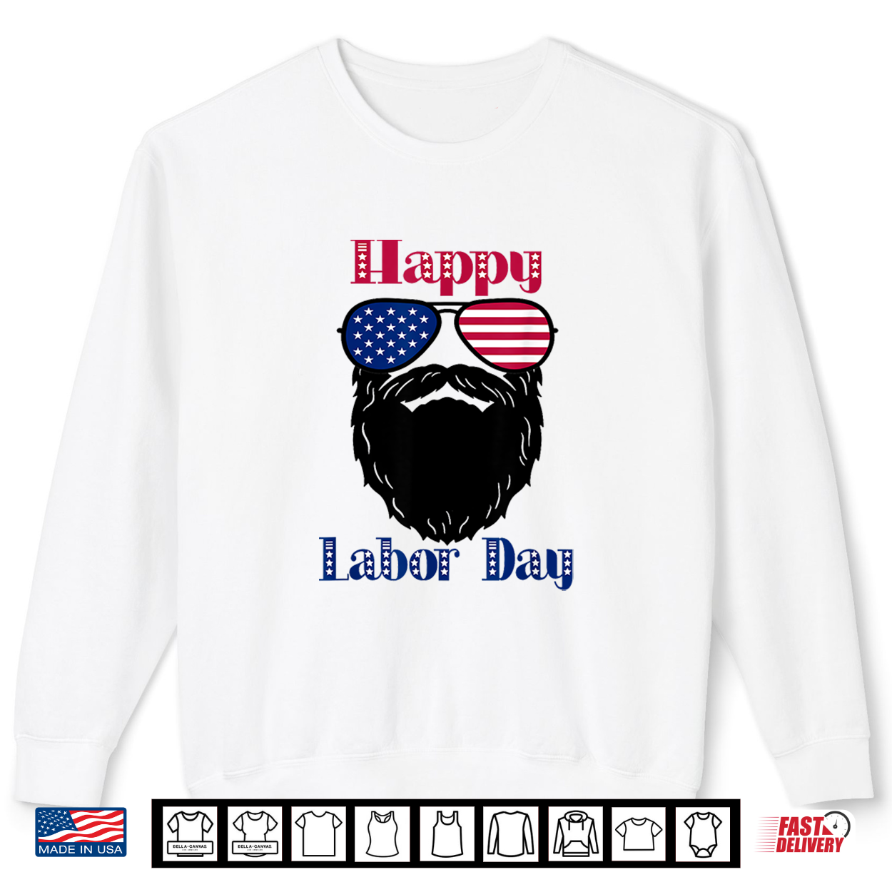 Happy Labor Day American Flag Sunglasses And Beard Shirt Happy Labor Day American Flag Sunglasses And Beard Shirt