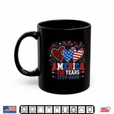 Mug 250 Years American 250th Anniversary Heart 250 Years Womens Shirt