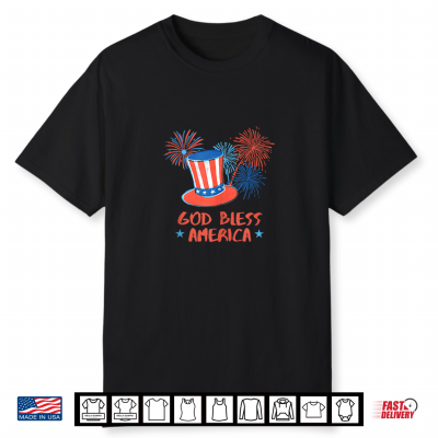 God Bless America Fireworks Patriotic Shirt