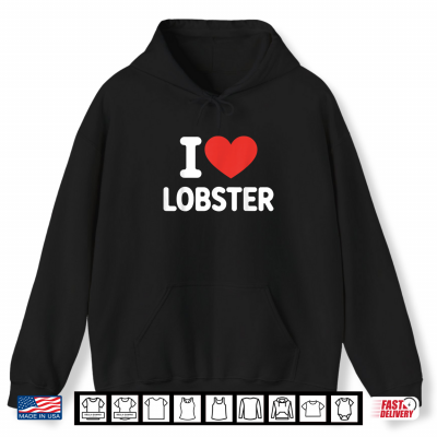 Hoodie Funny Lobster Art for Men Women Kids Seafood Lobster Lover Shirt