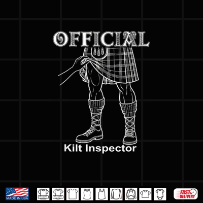Design Official Kilt Inspector Humorous Novelty Tartan 2026 C Shirt