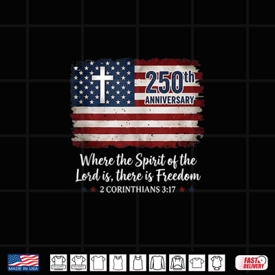 Design Where the Spirit of the Lord is There is Freedom Bible Verse Shirt