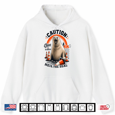 Hoodie Caution Neil The Seal Shirt