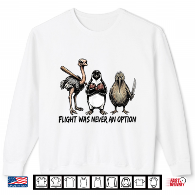 Sweatshirt Birds Squad Vintage Flight Was Never An Option Shirt