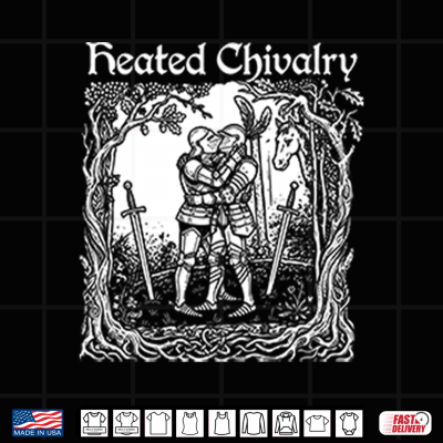 Design Heated Chivalry Medieval Knights Kissing Funny Shirt