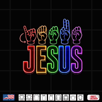 Design Jesus ASL Sign Language Christian Shirt