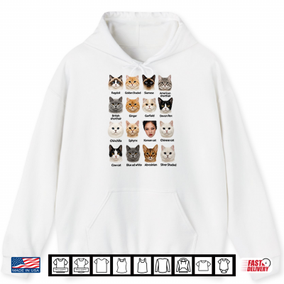 Hoodie Kpop Cat Breed Chart Jennie Blackpink Meme Shirt