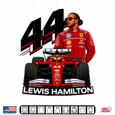 Design Lewis Hamilton 44 Ferrari F1 Shirt